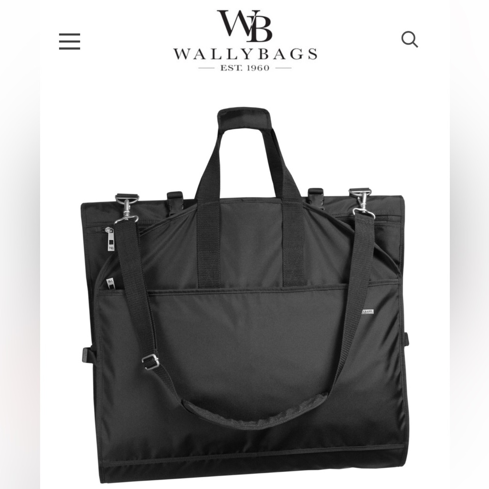 66” Premium Tri-Fold Carry-On Wedding Dress Travel Bag, Black